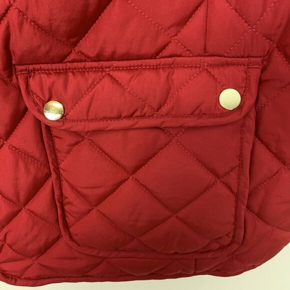 St Johns Bay Womens 5X Quilted Vest Red Gold Zip Barn Classic Chore Pockets - Picture 5 of 12